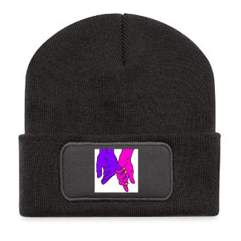 hands purple - Recycled Patch Beanie - dark grey - Front
