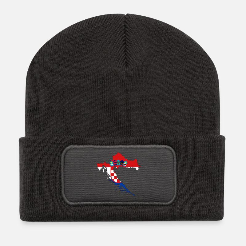 CROATIA - Recycled Patch Beanie - dark grey