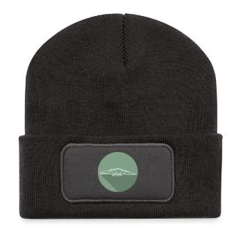 krokodil - Recycelte Patch Beanie - Dunkelgrau - Vorne
