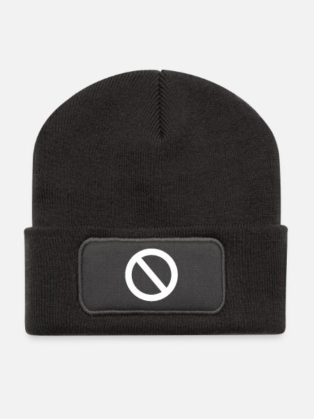 Non! - Beanie recyclé à patch - charbon