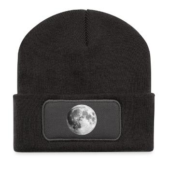 Full Moon Gift Idea - Recycled Patch Beanie - dark grey - Front