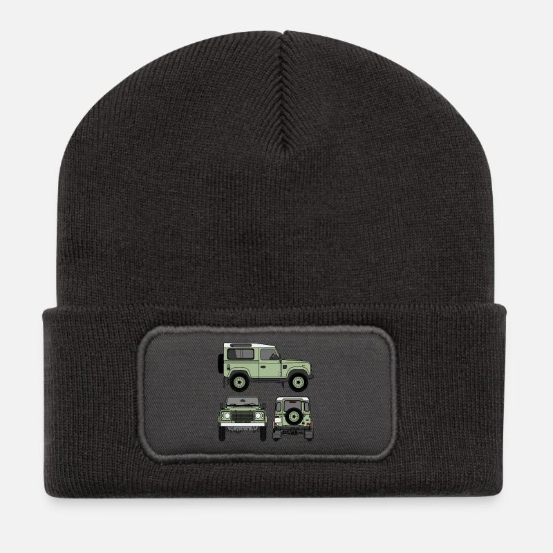 Defender 90 - Sides - Recycled Patch Beanie - dark grey