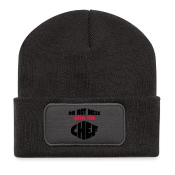chef - Recycelte Patch Beanie - Dunkelgrau - Vorne