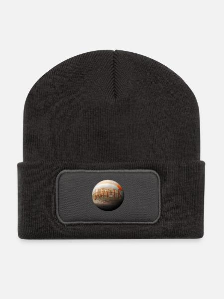 jupiter - Recycelte Patch Beanie - Dunkelgrau