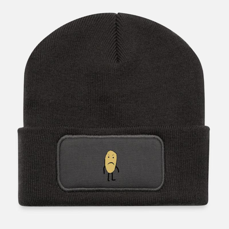 Angry Potatoe - Recycelte Patch Beanie - Dunkelgrau