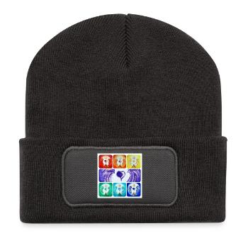 Ange du cœur des 7ème centres énergétiques - Beanie recyclé à patch - charbon - Devant