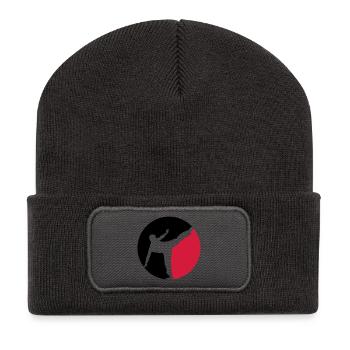 Karate - Recycelte Patch Beanie - Dunkelgrau - Vorne
