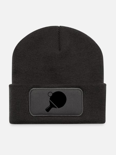 tischtennis tischtennisschläger - Recycelte Patch Beanie - Dunkelgrau