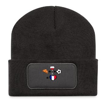 Équipe de France de football - Beanie recyclé à patch - charbon - Devant