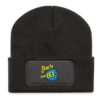Fête des années 80 Retour aux années 80, culte des années 80 ... (25) - Beanie recyclé à patch - charbon - Devant