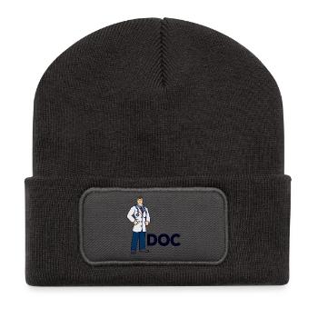 Superhero physician doctor assistant doctor emergency doctor profession - Recycled Patch Beanie - dark grey - Front