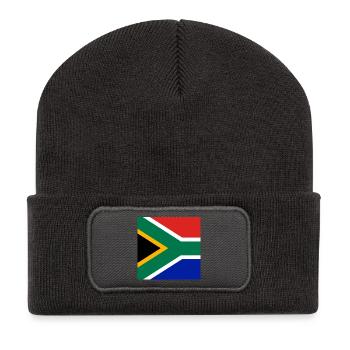 South Africa Flag - Recycled Patch Beanie - dark grey - Front