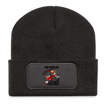 0966 tractor pulling - Recycled Patch Beanie - dark grey - Front