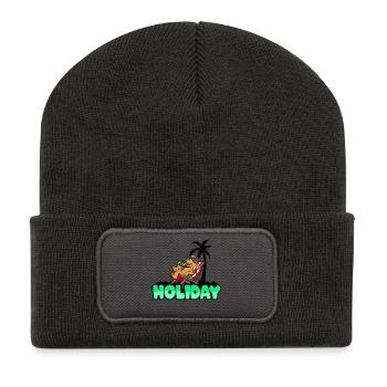 Vacances Cool Chillen Relax Palmes Vacances Plage - Beanie recyclé à patch - charbon - Devant