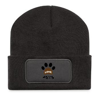Liebe Haustiere - Ich liebe Haustiere - Recycelte Patch Beanie - Dunkelgrau - Vorne