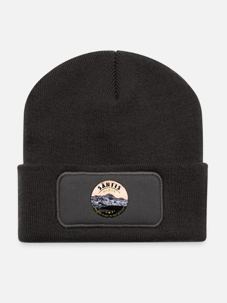 SÄNTIS Amazing place in Switzerland - Recycelte Patch Beanie - Dunkelgrau