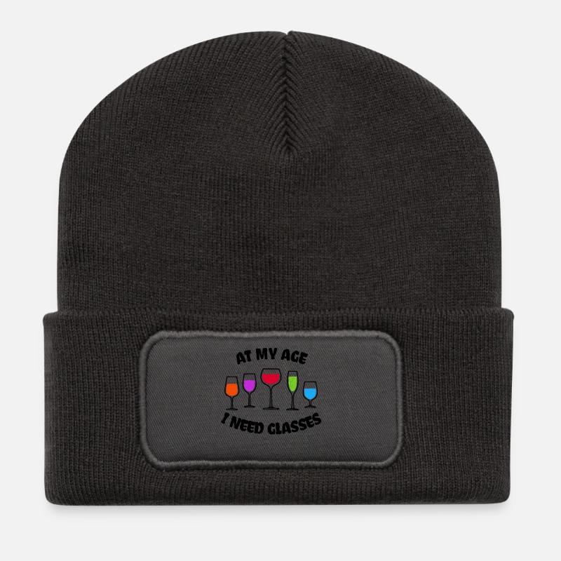 Lustig Witz Humorvoll Statement Cool - Recycelte Patch Beanie - Dunkelgrau