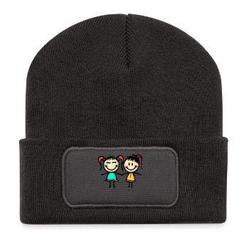 Mon pote Les meilleurs amis - Beanie recyclé à patch - charbon - Devant