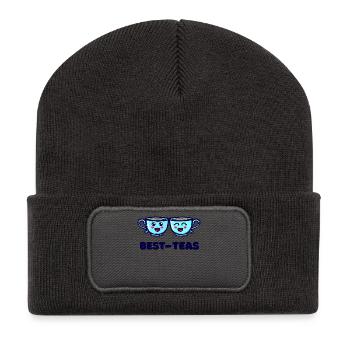 Meilleur tasse de thé De Thé Saying - Beanie recyclé à patch - charbon - Devant