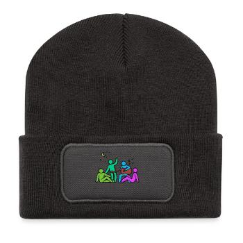 Les meilleurs amis amis amitié - Beanie recyclé à patch - charbon - Devant