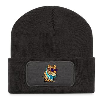 Cool Tier Headset - Recycelte Patch Beanie - Dunkelgrau - Vorne