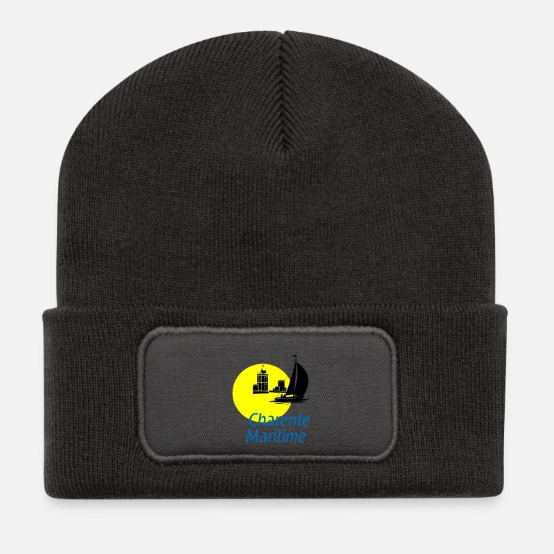 Charente-maritime - Recycelte Patch Beanie - Dunkelgrau