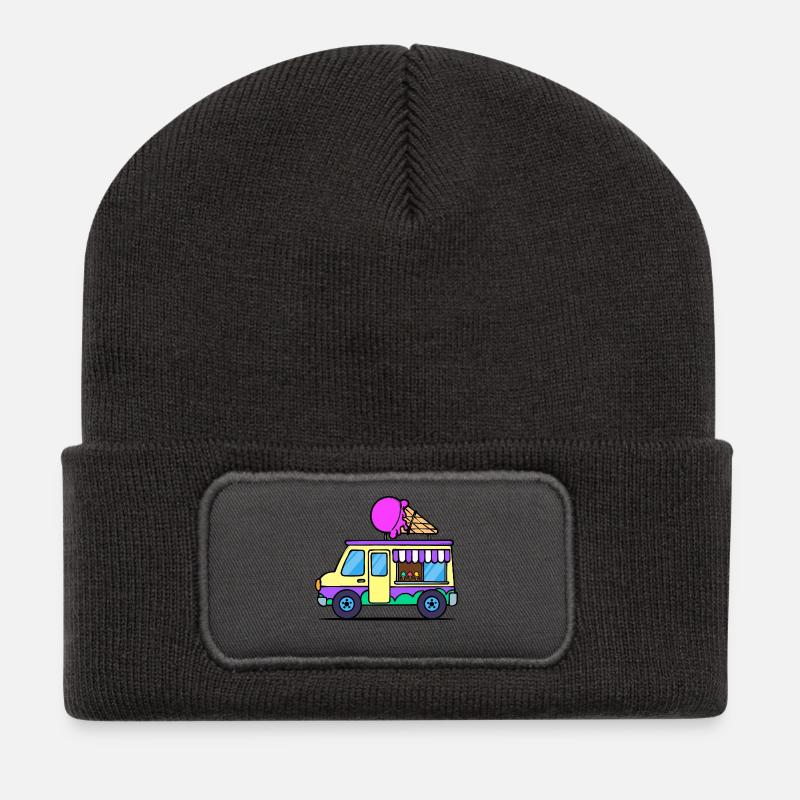 Kids Eiscreme - Recycelte Patch Beanie - Dunkelgrau