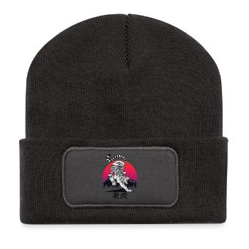 Chinesischer Weißer Tiger - Recycelte Patch Beanie - Dunkelgrau - Vorne