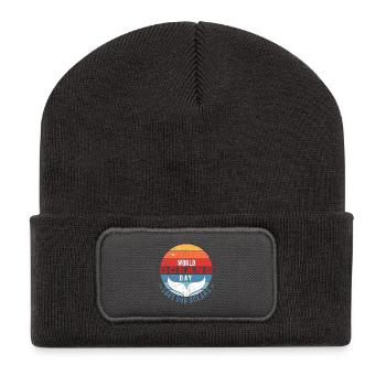 World Oceans Day - Save Our Oceans - Recycled Patch Beanie - dark grey - Front