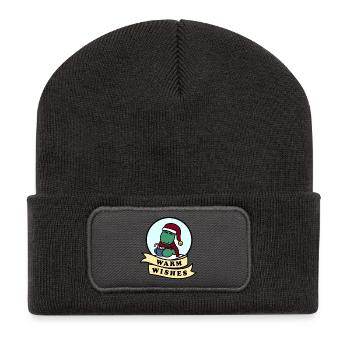 Dolly Herzliche Wünsche - Recycelte Patch Beanie - Dunkelgrau - Vorne