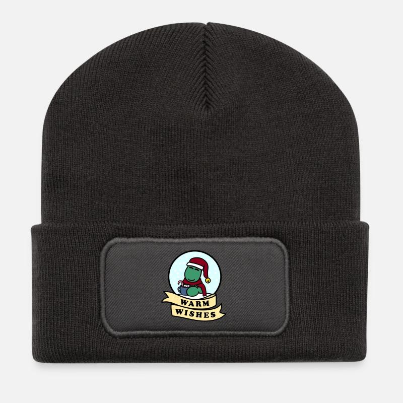 Dolly Herzliche Wünsche - Recycelte Patch Beanie - Dunkelgrau