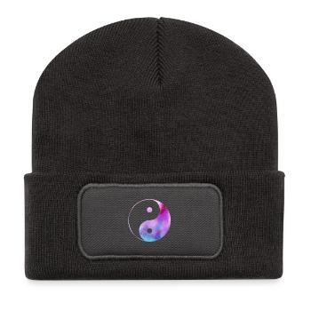 Yin Yang - Recycled Patch Beanie - dark grey - Front