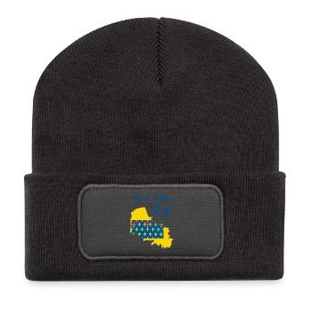 No calais - Recycled Patch Beanie - dark grey - Front