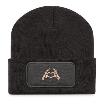 Emotions Humanity Peace Love Heart - Recycled Patch Beanie - dark grey - Front