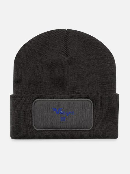Vosges - Beanie recyclé à patch - charbon