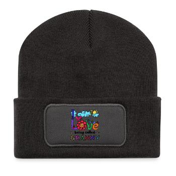 Old Woman Grandmother Grandma Statement Pensioner - Recycled Patch Beanie - dark grey - Front