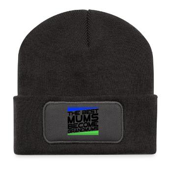 Cool Oma Statement Großmutter Glückwunsch - Recycelte Patch Beanie - Dunkelgrau - Vorne