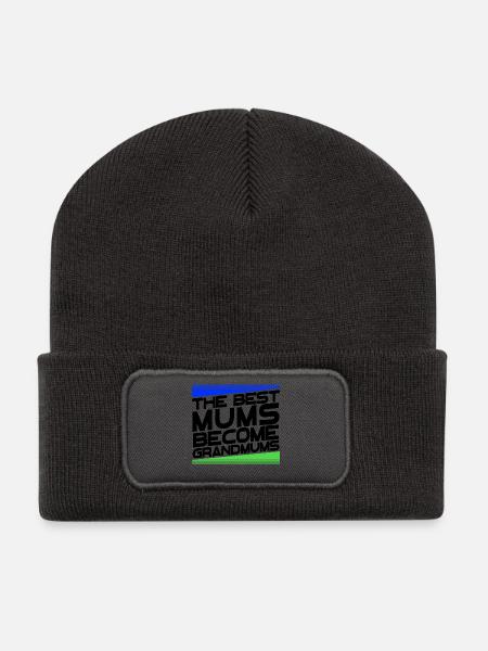 Cool Oma Statement Großmutter Glückwunsch - Recycelte Patch Beanie - Dunkelgrau