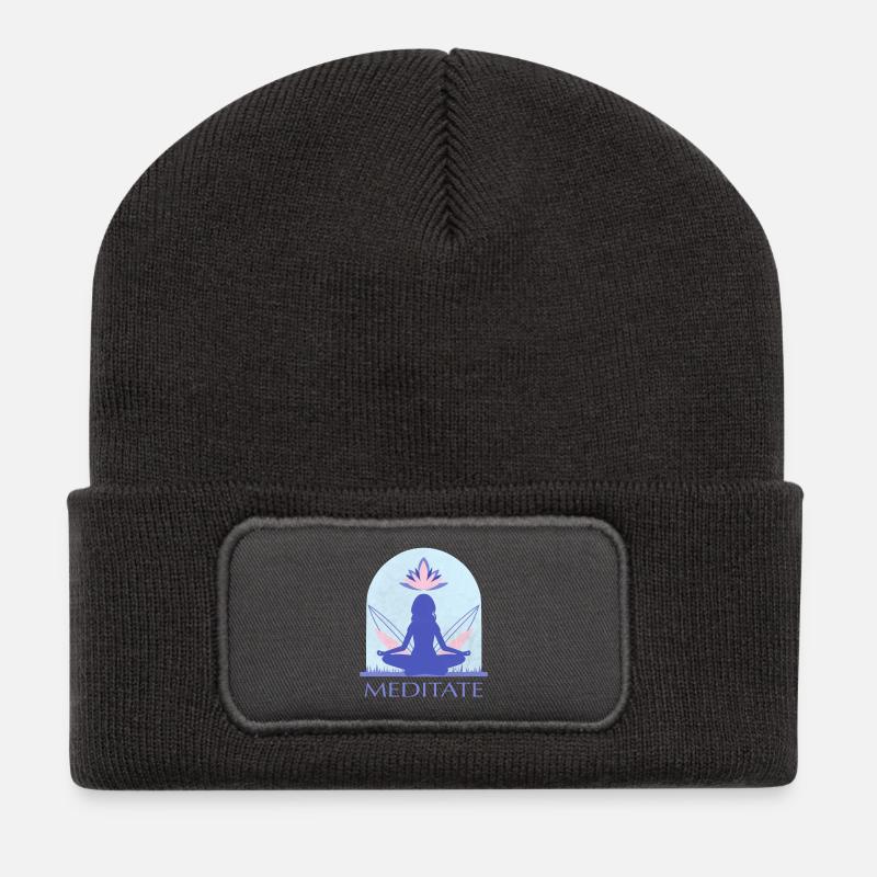Yoga - Recycelte Patch Beanie - Dunkelgrau