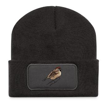Moineau - Moineau - Beanie recyclé à patch - charbon - Devant