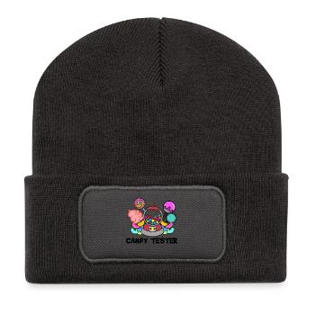 Candy Sweets Statement Dessert Snacking - Beanie recyclé à patch - charbon - Devant