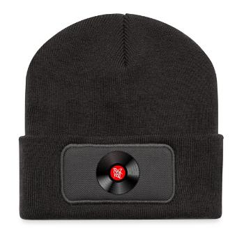 Vinyle Rock 'n' Roll : un t-shirt de déclaration - Beanie recyclé à patch - charbon - Devant