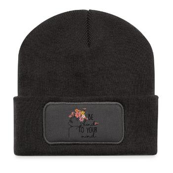 Be Kind To Your Mind - Recycled Patch Beanie - dark grey - Front
