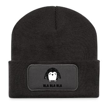 Oiseau manchot animal Vague de froid Pôle Sud - Beanie recyclé à patch - charbon - Devant