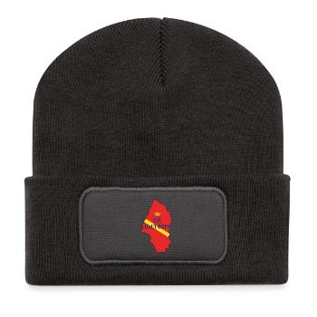 Haut-Rhin - Beanie recyclé à patch - charbon - Devant