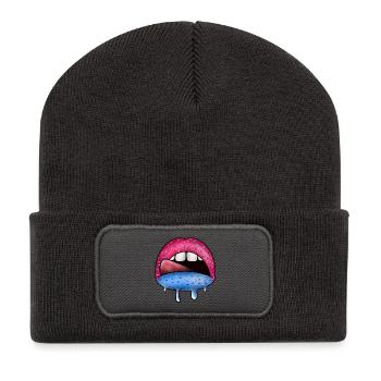 Zuckerlippen Neon Tropfkunst - Recycled Patch Beanie - dark grey - Front