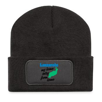 Lanzarote, ma maison loin de chez moi - Beanie recyclé à patch - charbon - Devant
