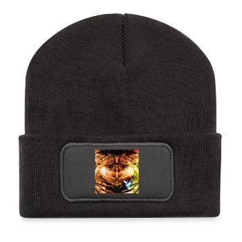 Herbstbaum Radial - Recycelte Patch Beanie - Dunkelgrau - Vorne