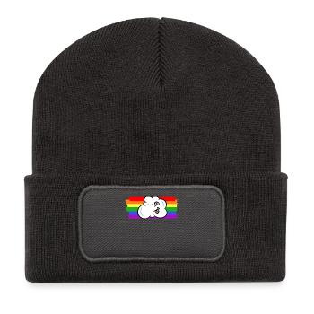 Égalité homosexuelle Rainbow Lesbienne - Beanie recyclé à patch - charbon - Devant