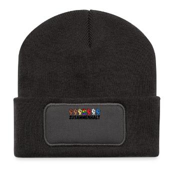 Droit Homosexuel LGBT Disant Relation Homo - Beanie recyclé à patch - charbon - Devant